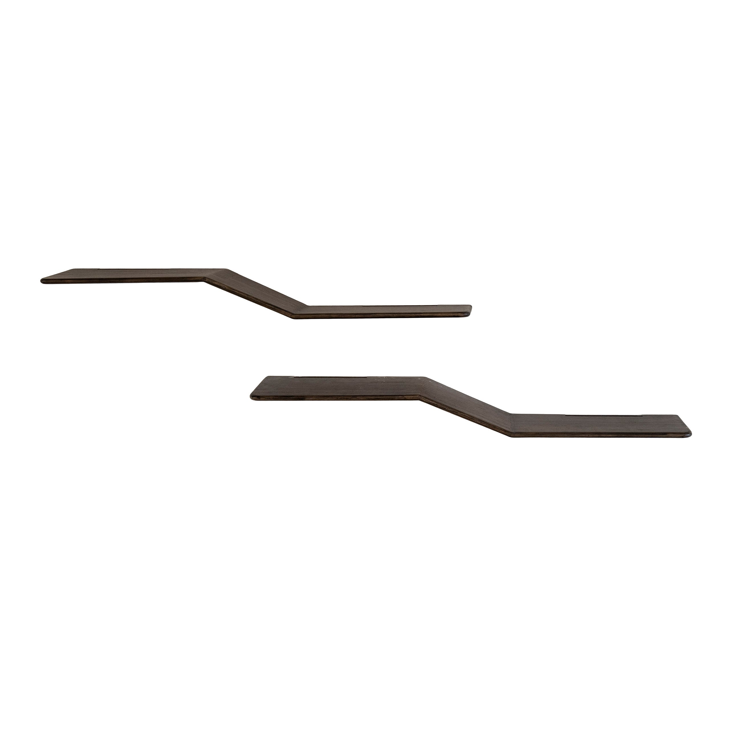 Wandplank Maya Teak S-shape set/2