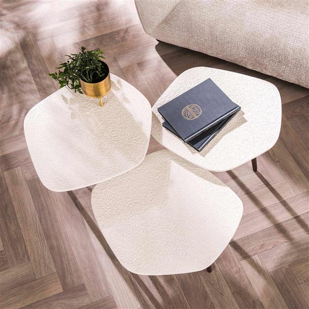 Salontafel Point Stone set/3