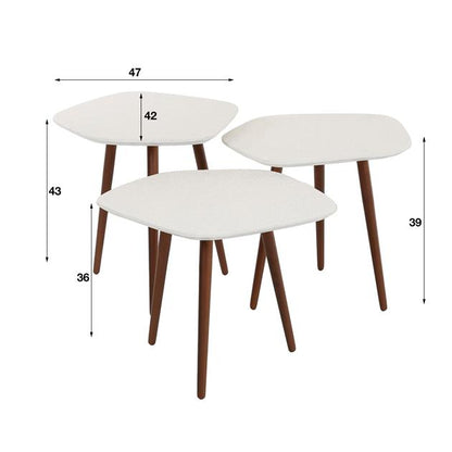 Salontafel Point Stone set/3
