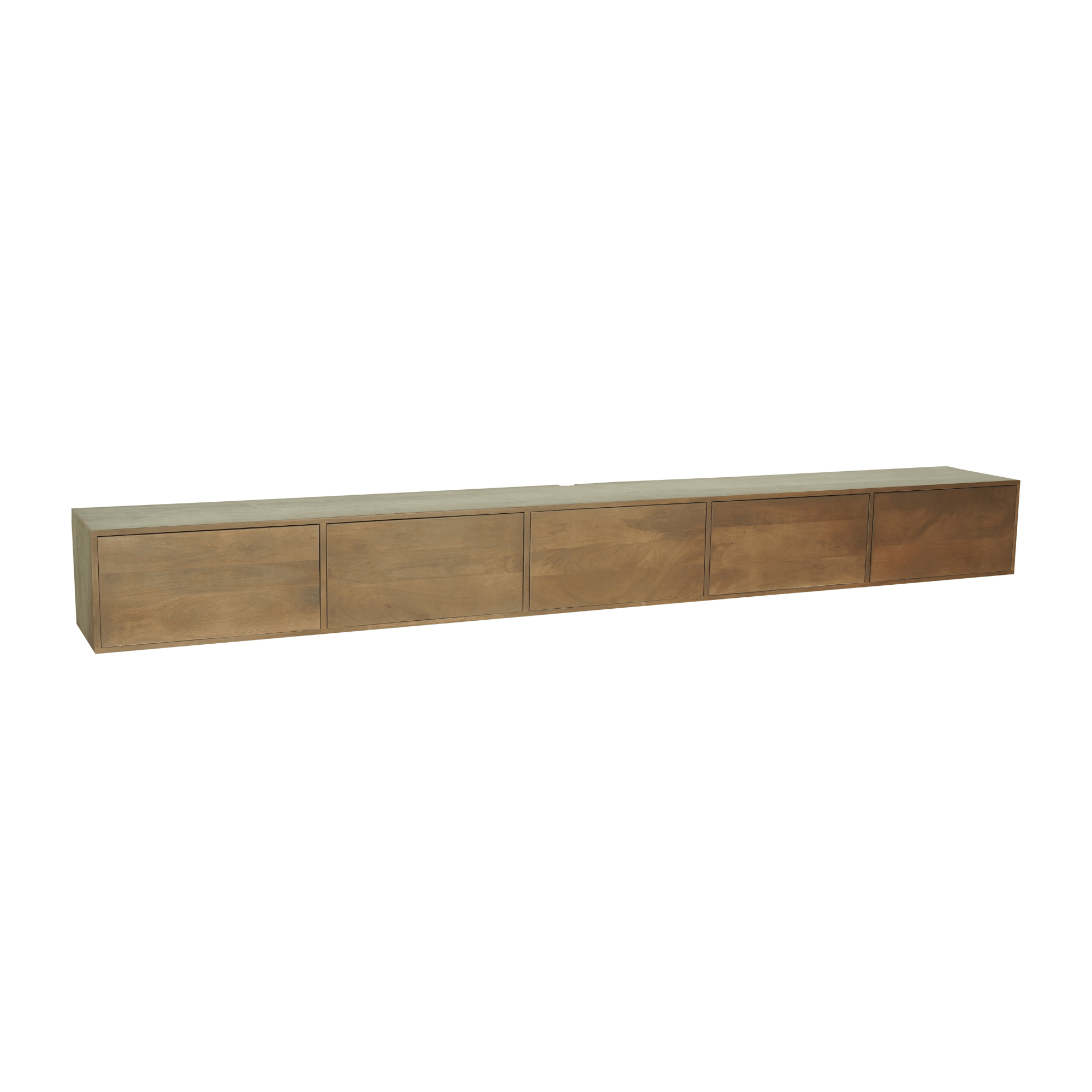 Zwevend tv meubel Vista Walnut | 280 cm - Industrieelinhuis.nl