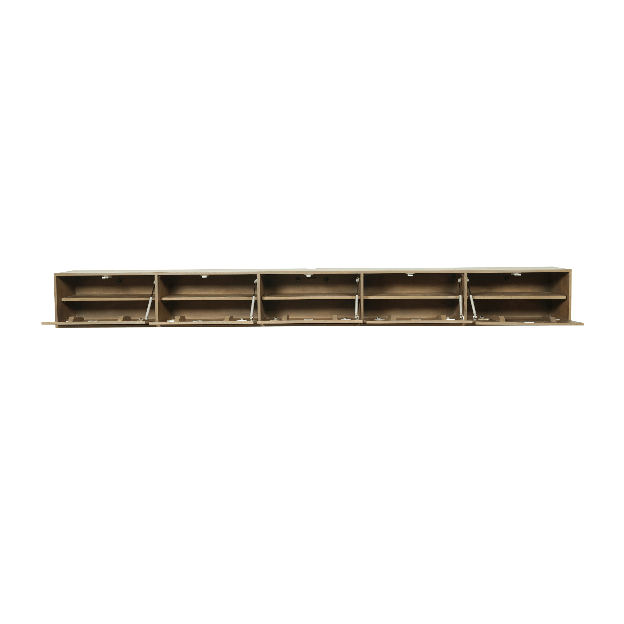 Zwevend tv meubel Vista Walnut | 280 cm - Industrieelinhuis.nl