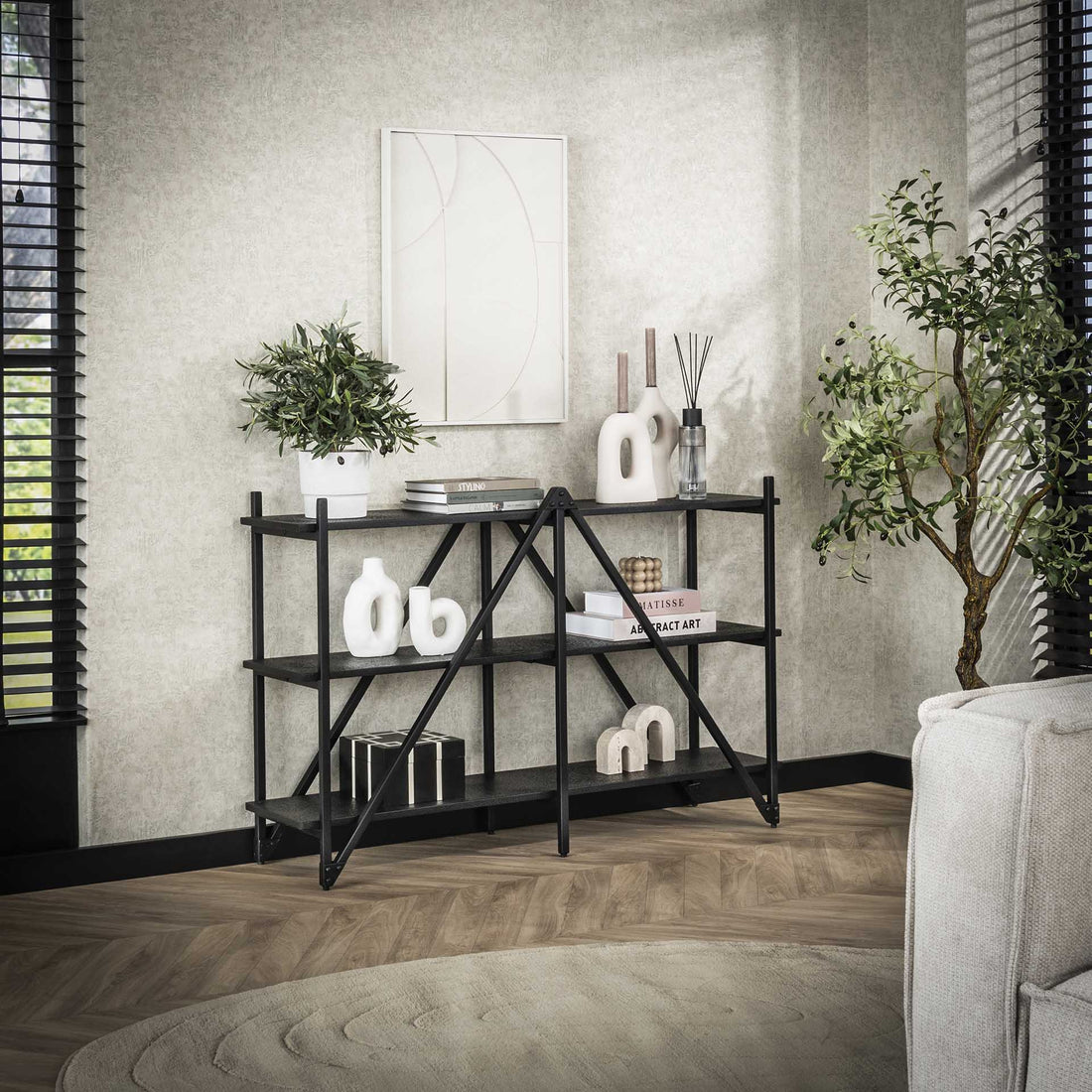 Wandrek Piero Laag 130cm - Industrieelinhuis.nl