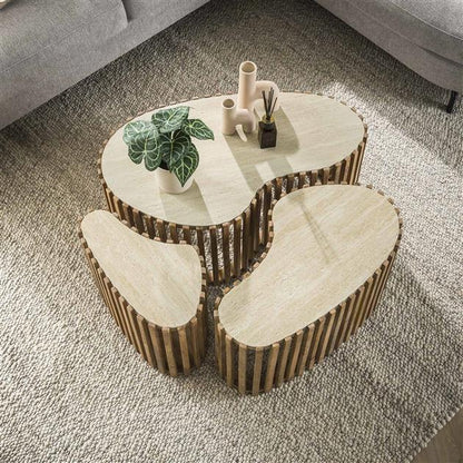 Salontafel Nuovo niervormig set/3