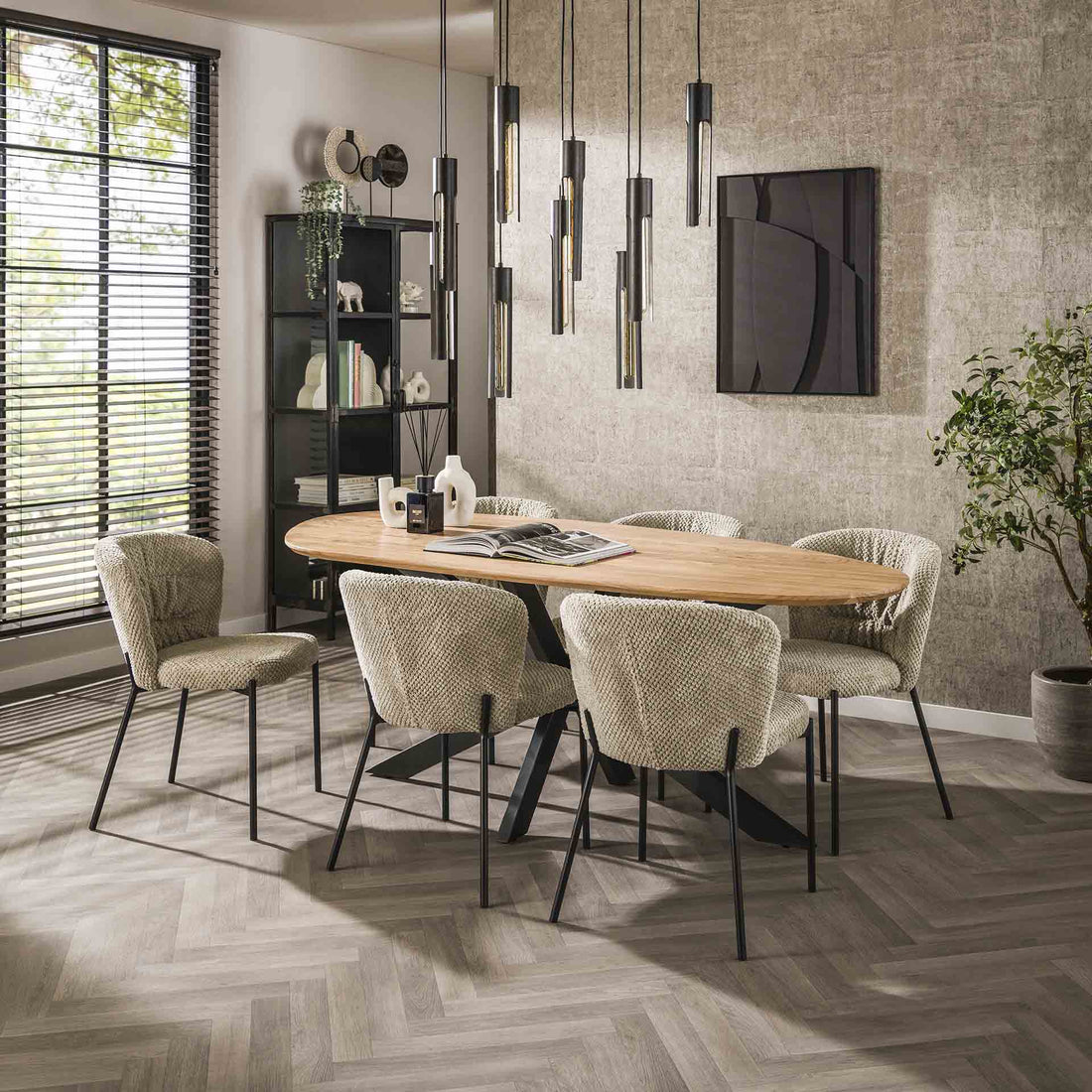 Eettafel Organisch Drift 215 cm - Industrieelinhuis.nl