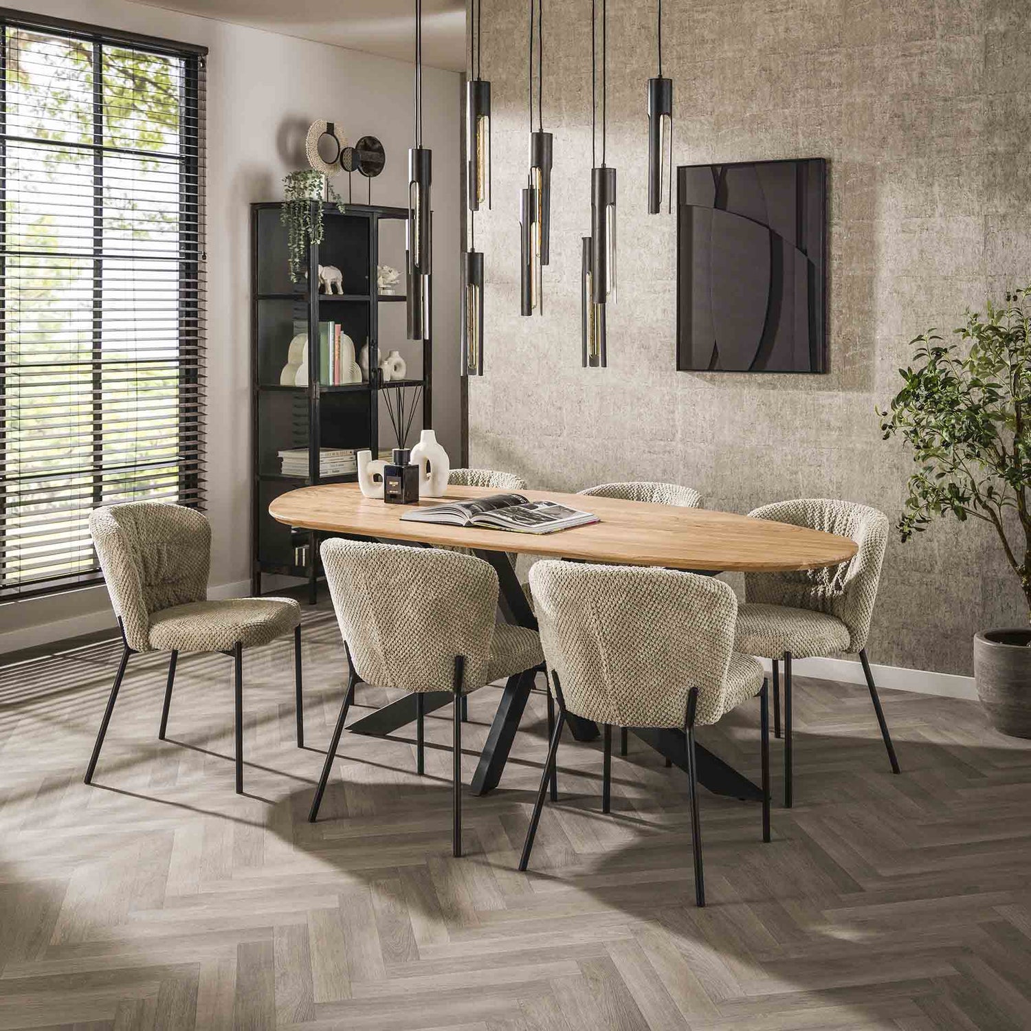 Eettafel Organisch Drift 215 cm - Industrieelinhuis.nl