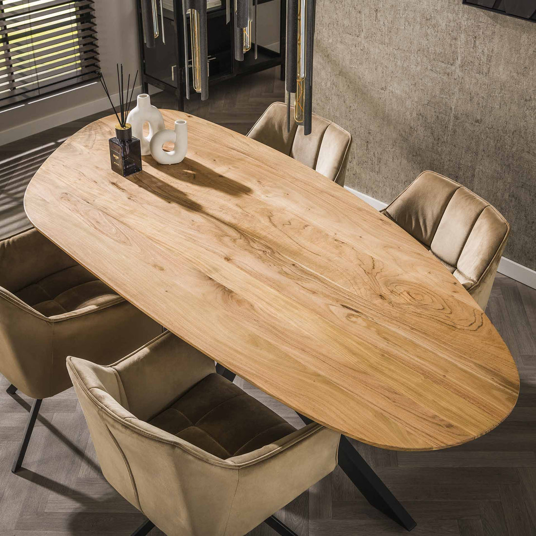 Eettafel Organisch Drift 215 cm - Industrieelinhuis.nl