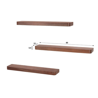 Wandplank set van 3 Carve - Industrieelinhuis.nl