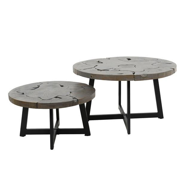 Salontafelset Boomstam Grey