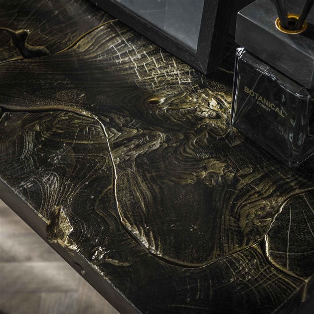 Sidetable zwart Black and Gold - 100 cm lengte