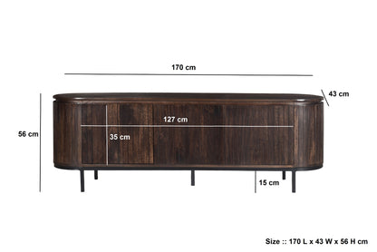 Noor Walnut 170cm - Industrieelinhuis.nl