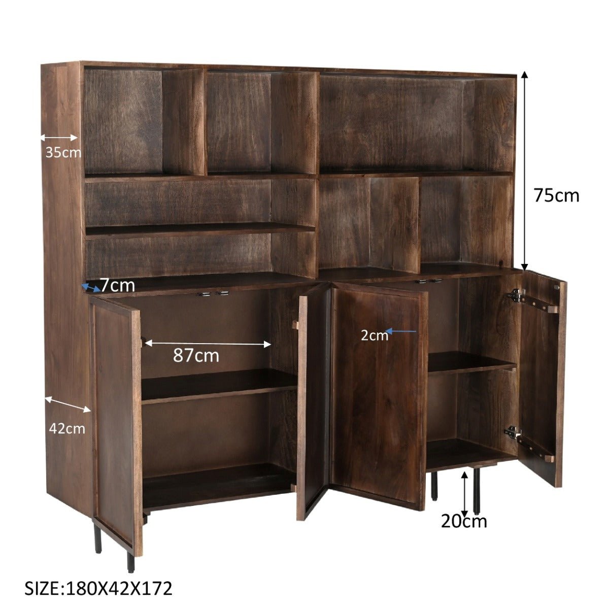 Elan Brown 180cm - Industrieelinhuis.nl