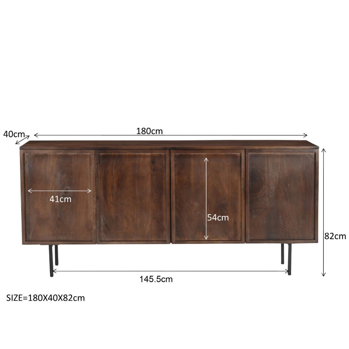 Elan Brown 180cm - Industrieelinhuis.nl