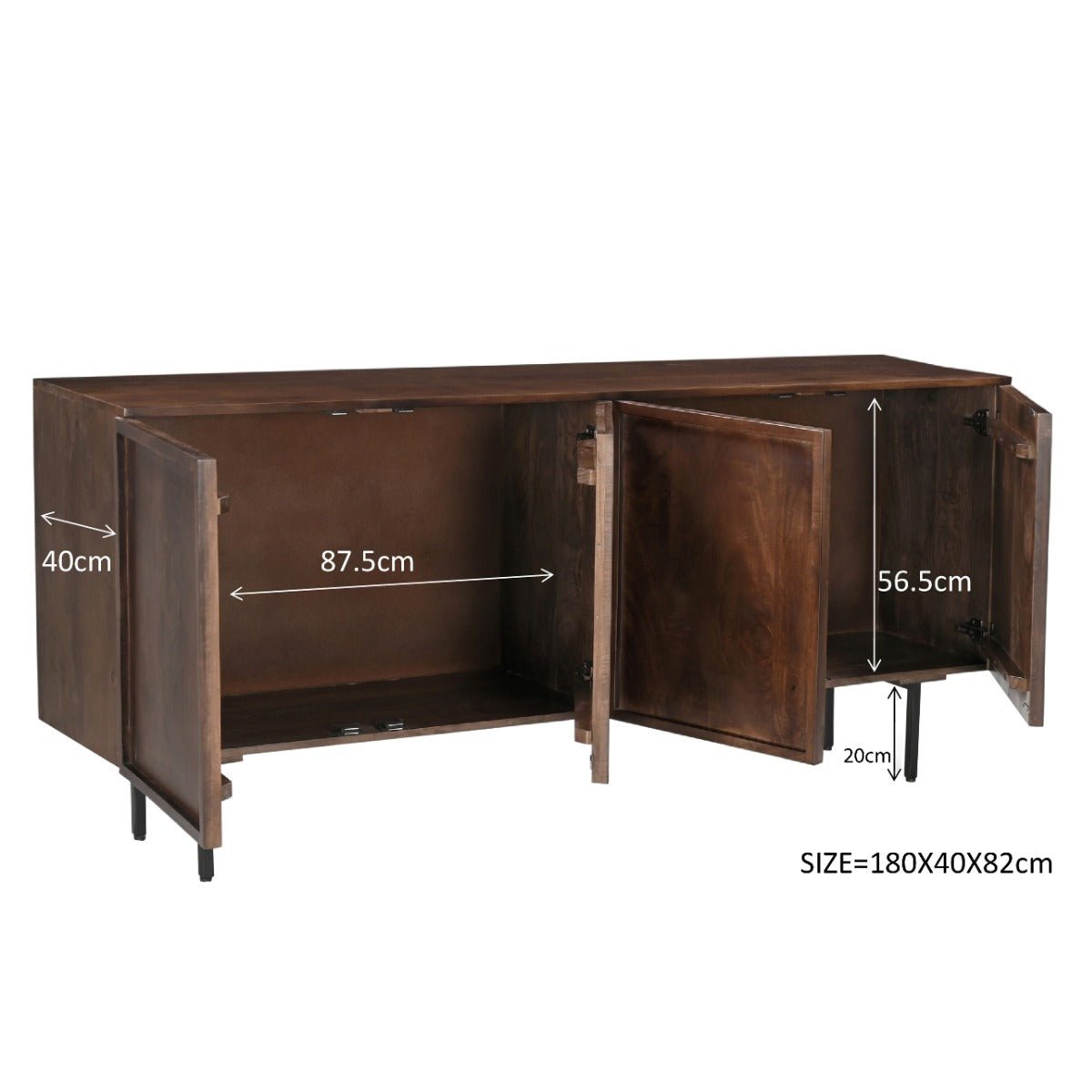 Elan Brown 180cm - Industrieelinhuis.nl