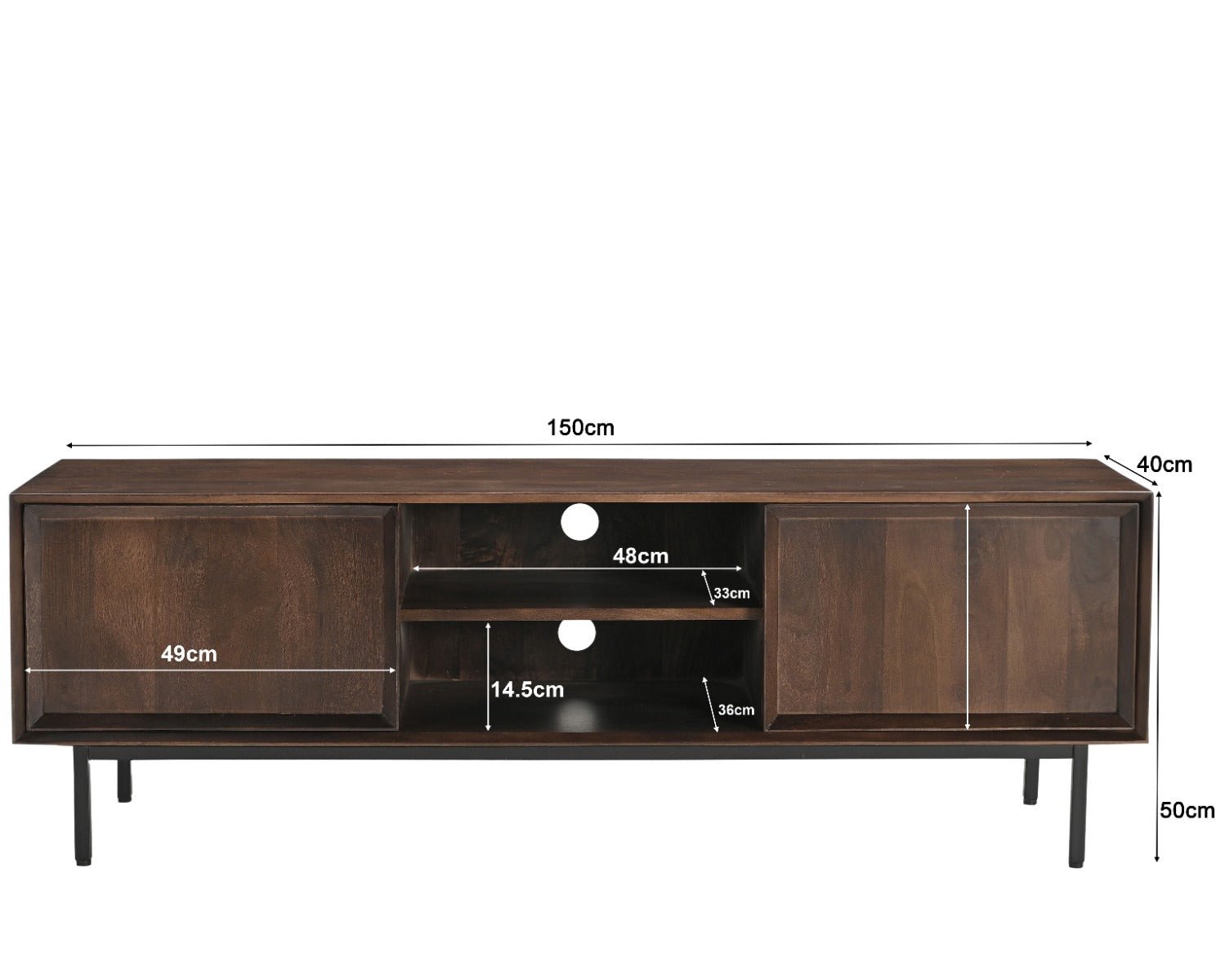 Ravenstein Brown 150cm - Industrieelinhuis.nl