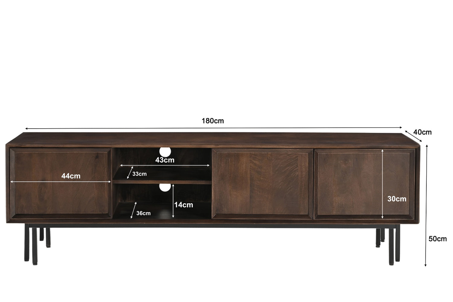 Ravenstein Brown 180cm - Industrieelinhuis.nl
