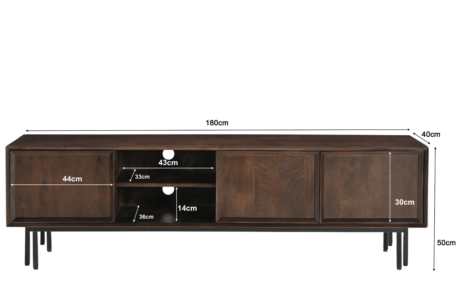 Ravenstein Brown 180cm - Industrieelinhuis.nl