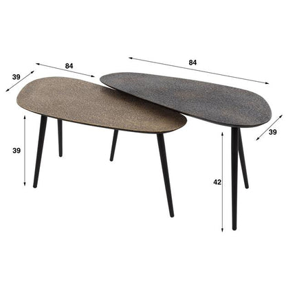 Salontafelset Syl Metallic Antiek