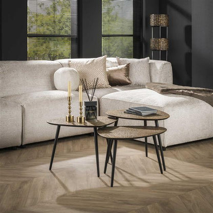 Salontafel set van 3 Nia Driehoek Antiek