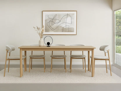 Japandi Eetkamerstoel Micah Beige