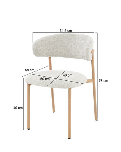 Japandi Eetkamerstoel Micah Beige
