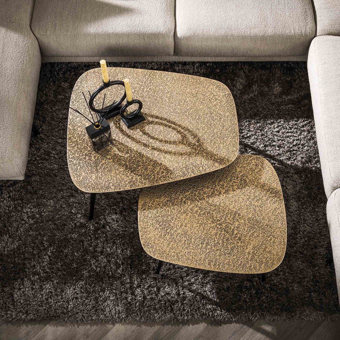 Salontafelset Isa Organisch Antiek Brons