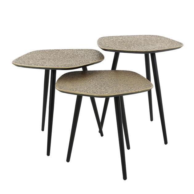Salontafel set van 3 Nessa Point Goud