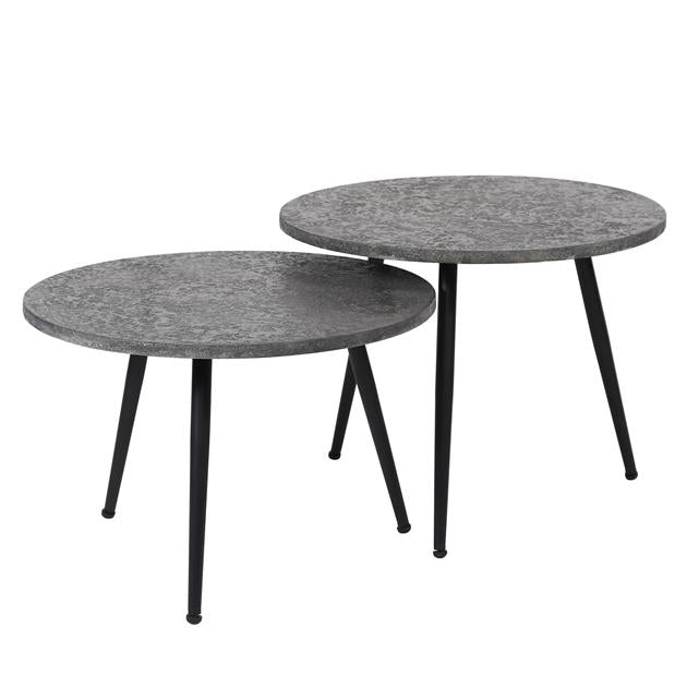 Salontafelset Rond Zia Grijs