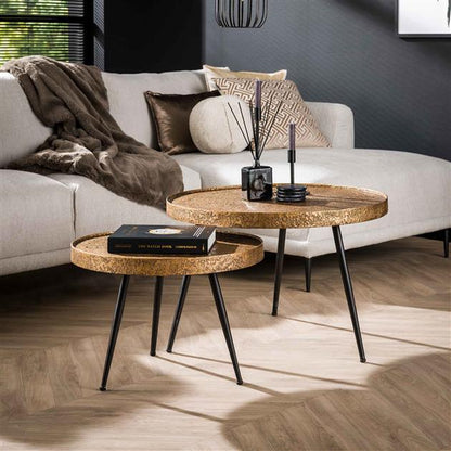 Salontafelset Rond Emi Brons Antiek