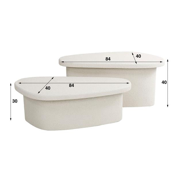 Salontafelset Stone Organic XL