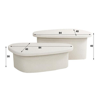 Salontafelset Stone Organic XL