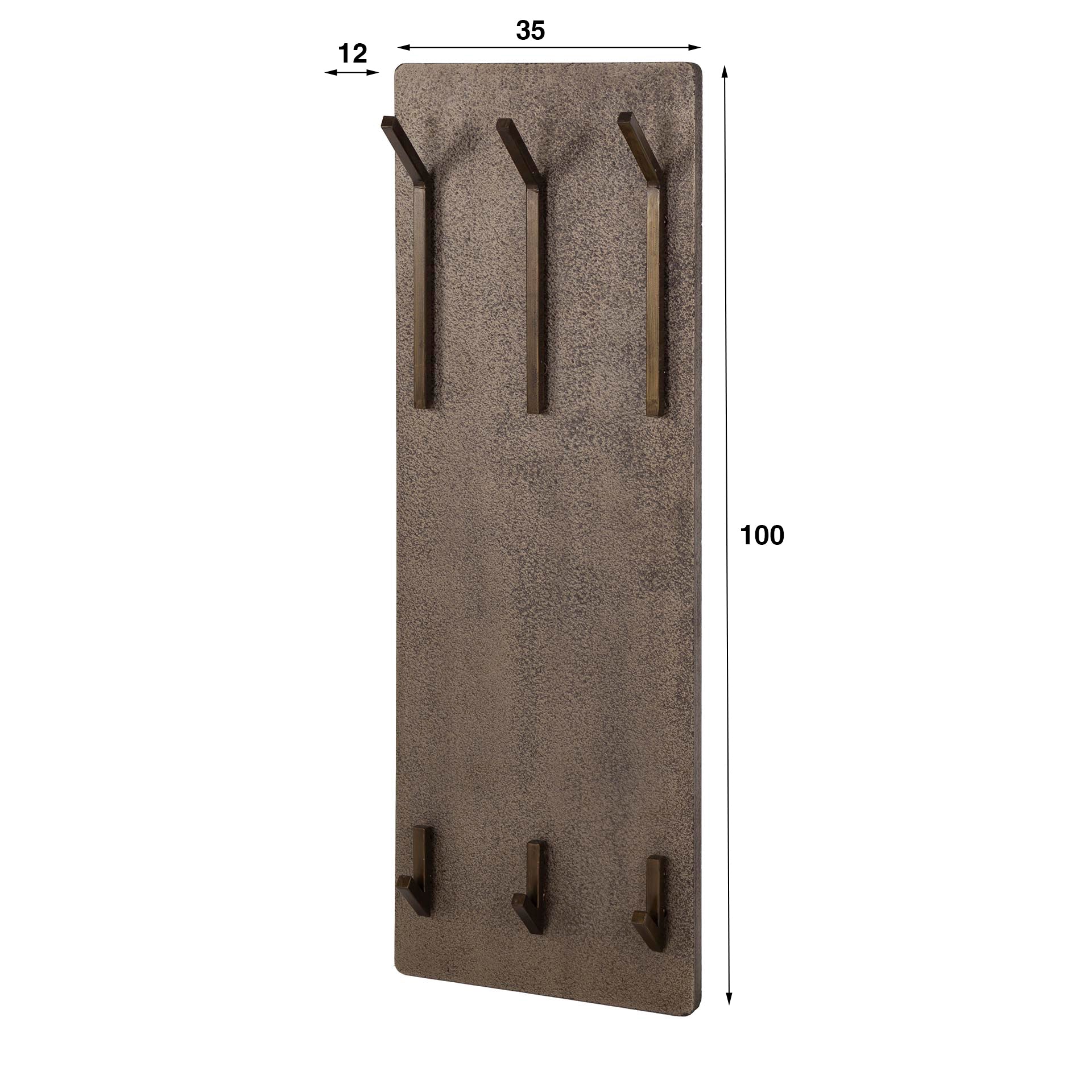 Kapstok Zenna 2x3 haken - Industrieelinhuis.nl