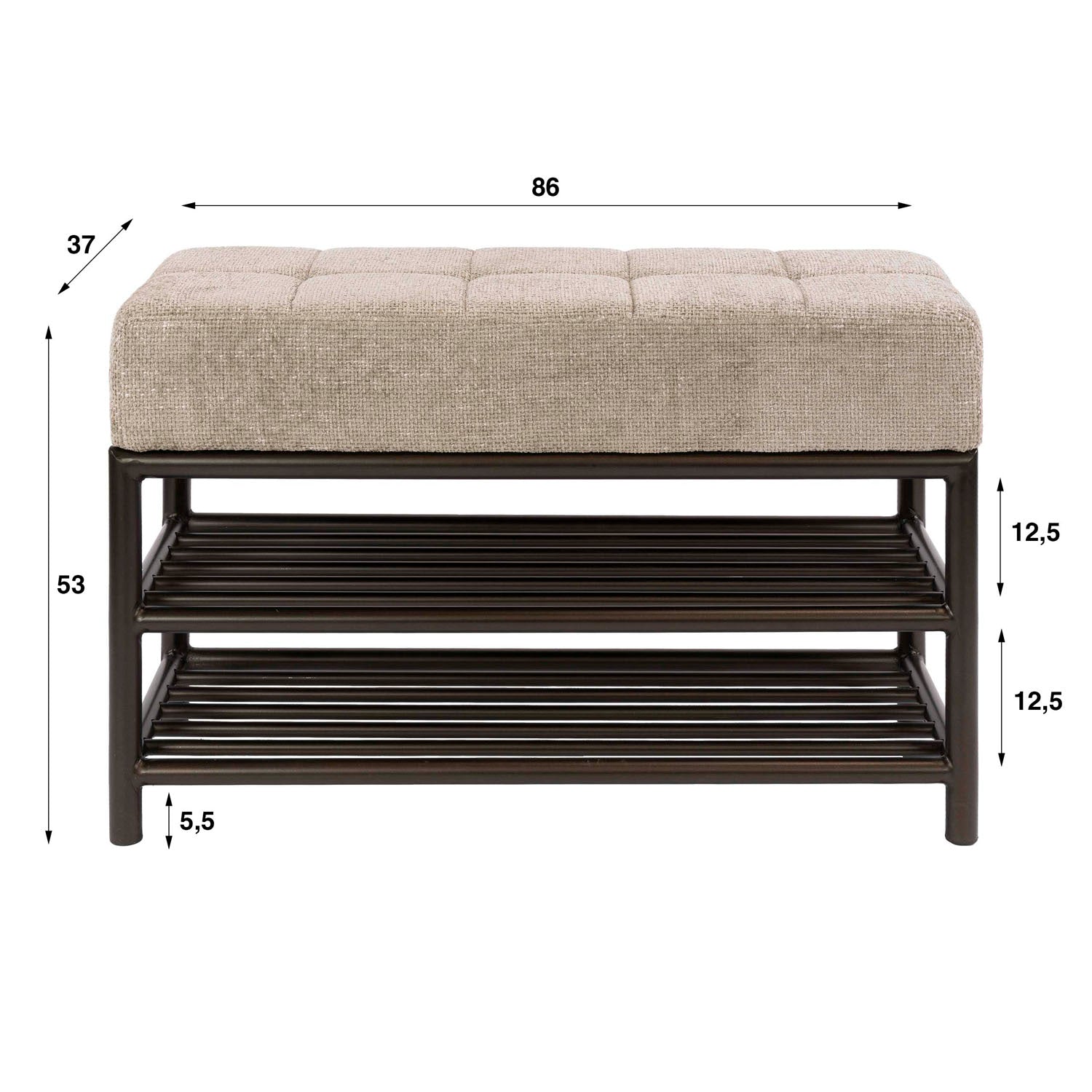 Schoenenbank Terra 85 - Industrieelinhuis.nl