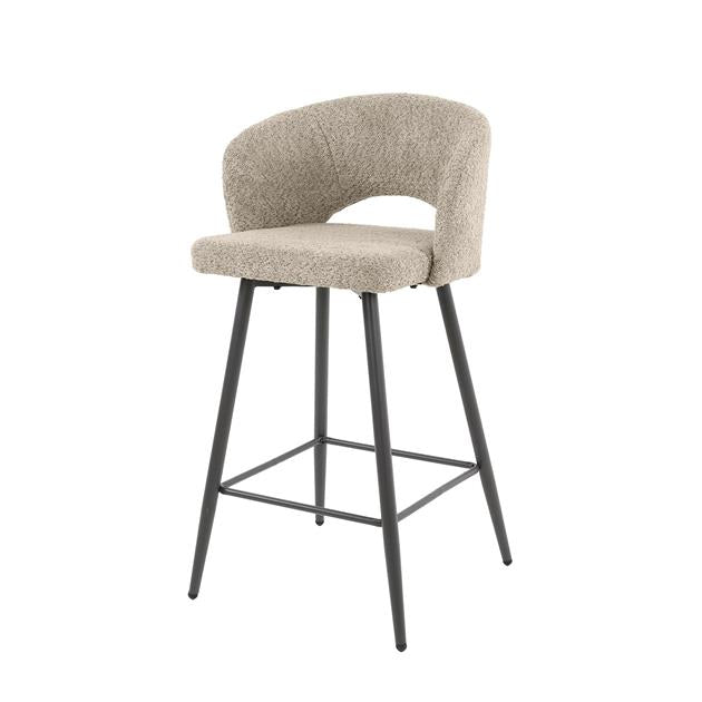 Barkruk Sasha Beige Boucle - Industrieelinhuis.nl