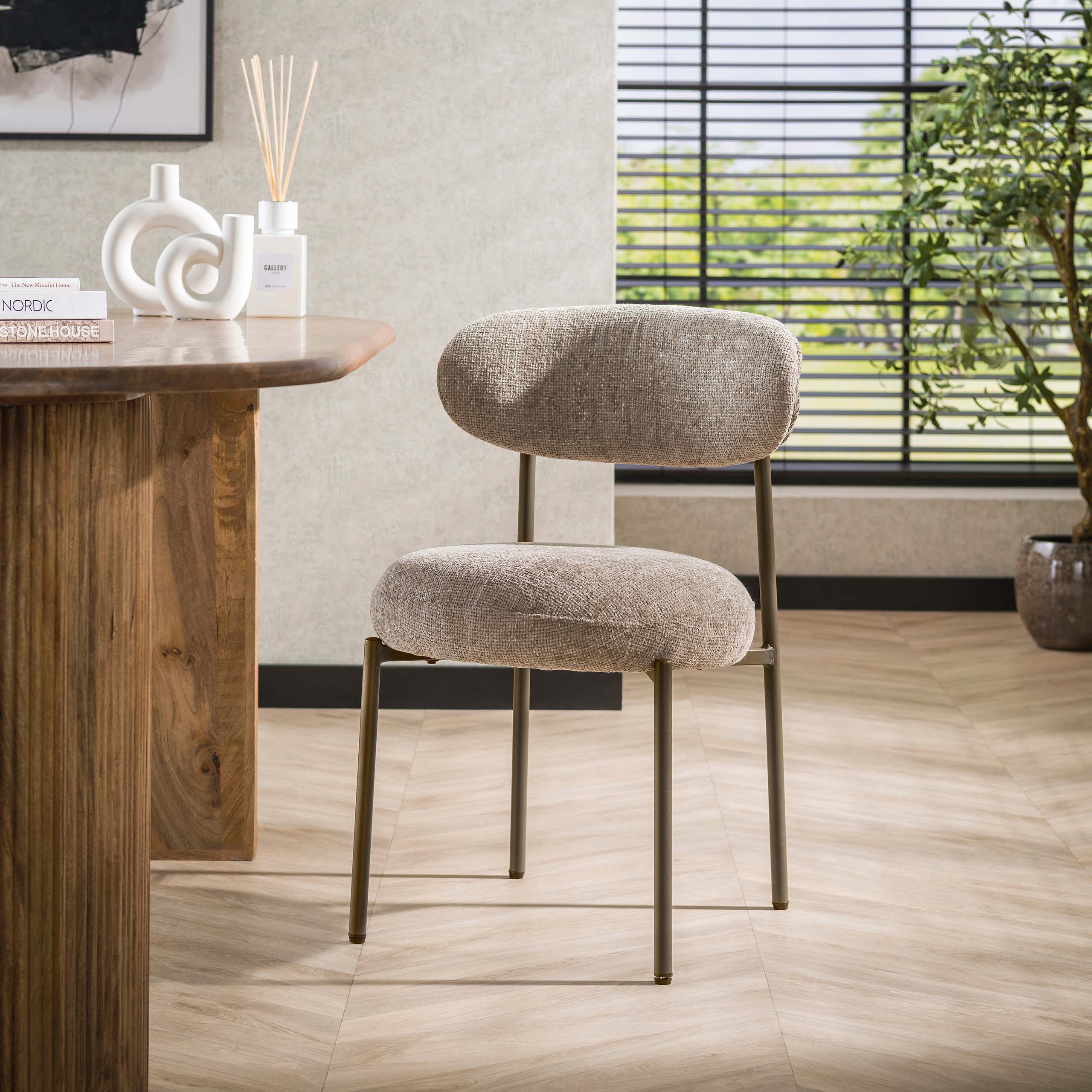 Eetkamerstoel Round Taupe