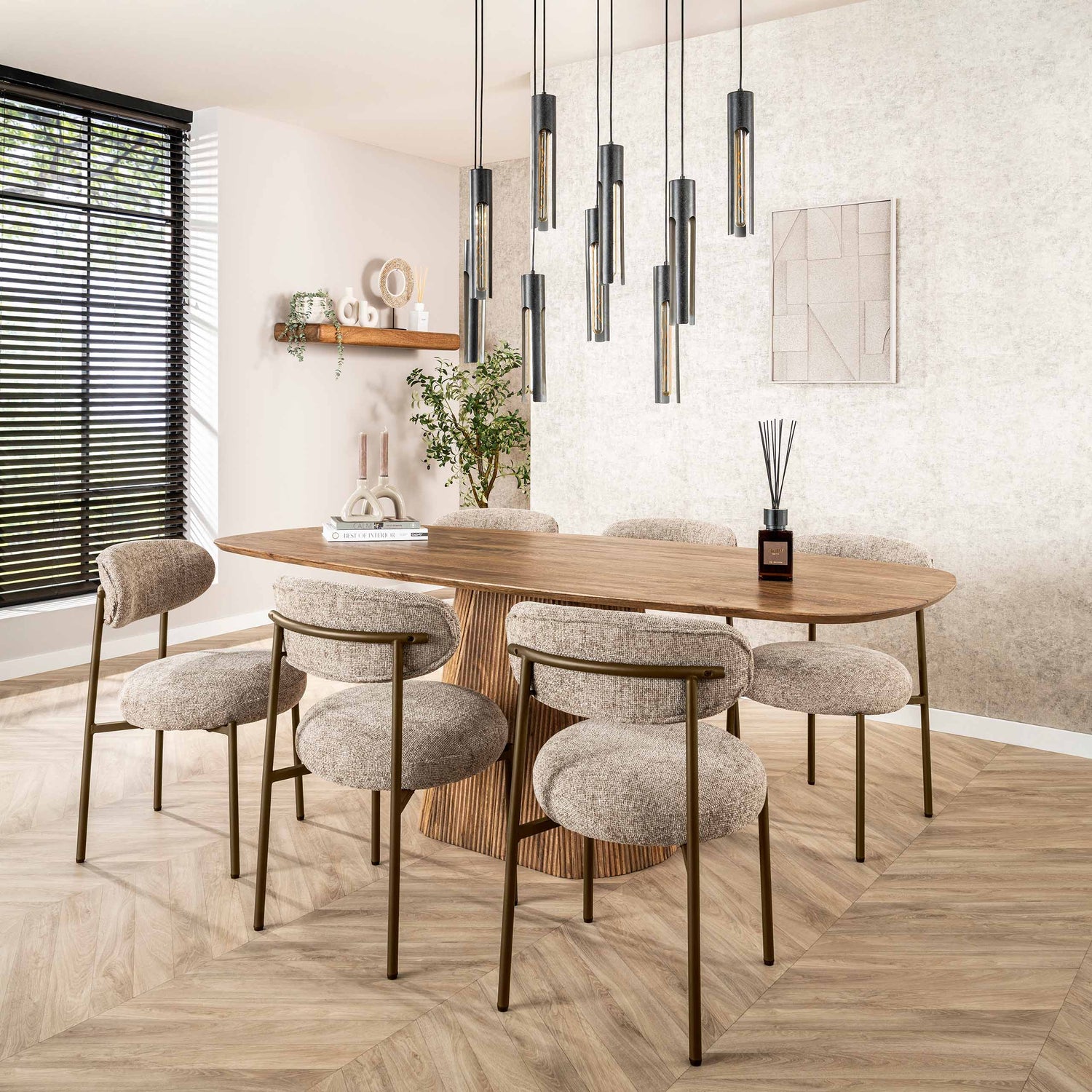 Eetkamerstoel Round Taupe