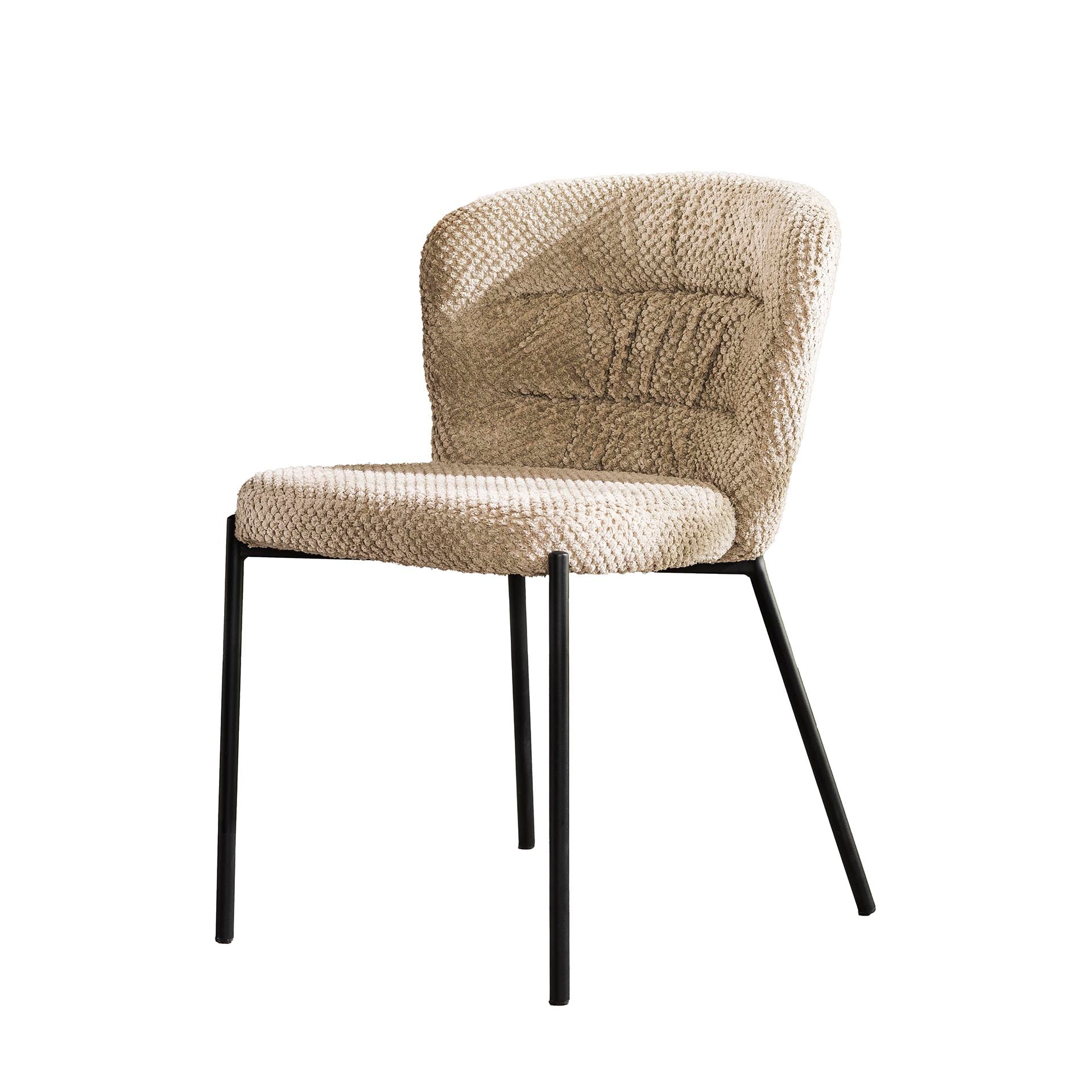 Teddy Eetkamerstoel Mees Beige (bestellen per 2) - Industrieelinhuis.nl
