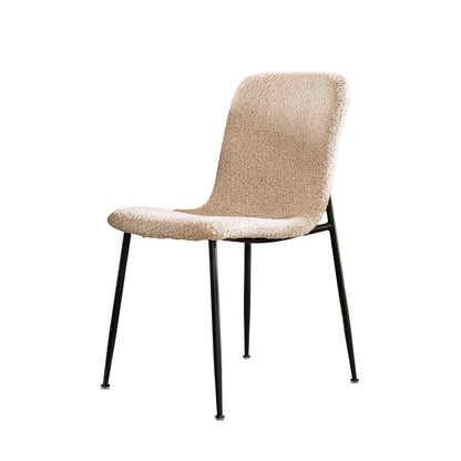 boucle eetkamerstoel beige
