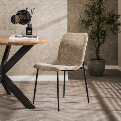 Teddy Eetkamerstoel Tune Beige (bestellen per 4) - Industrieelinhuis.nl