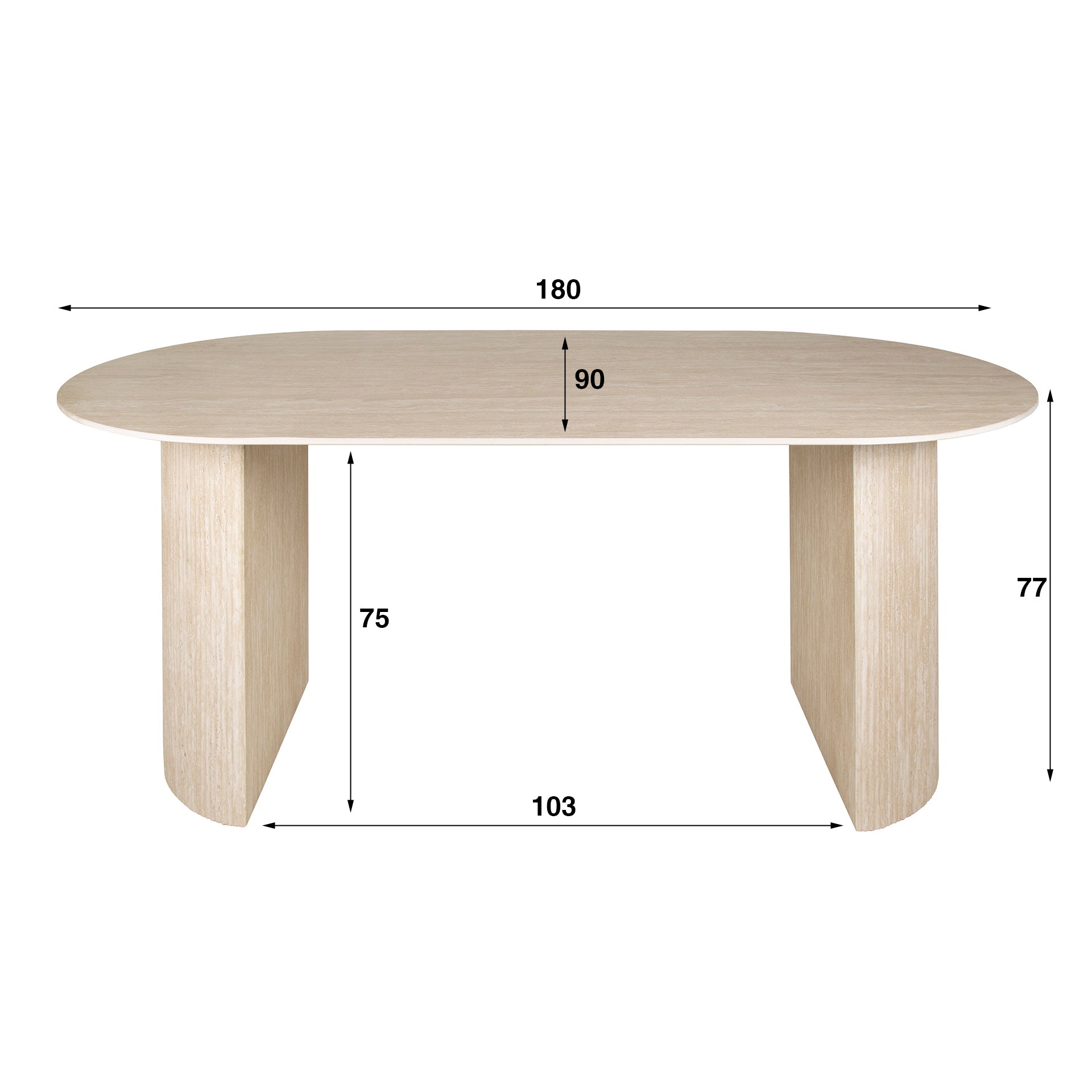 Eettafel Livano Ceramic 180cm - Industrieelinhuis.nl
