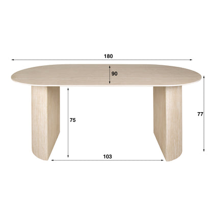 Eettafel Livano Ceramic 180cm - Industrieelinhuis.nl