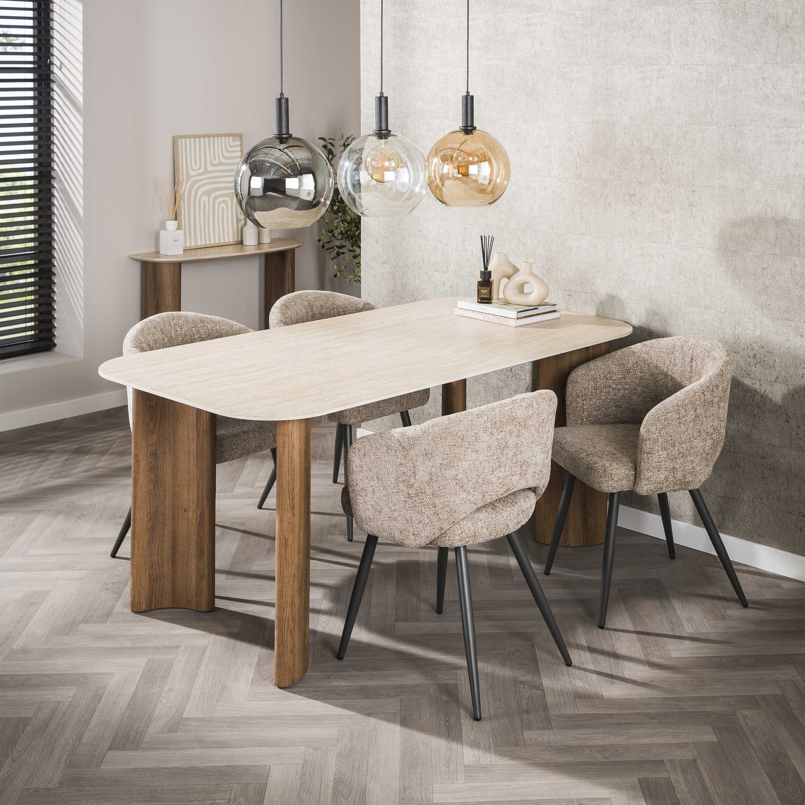 Eettafel Romano Curvo 180