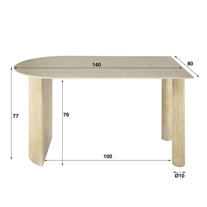Eettafel Romano Arch 1-side 140
