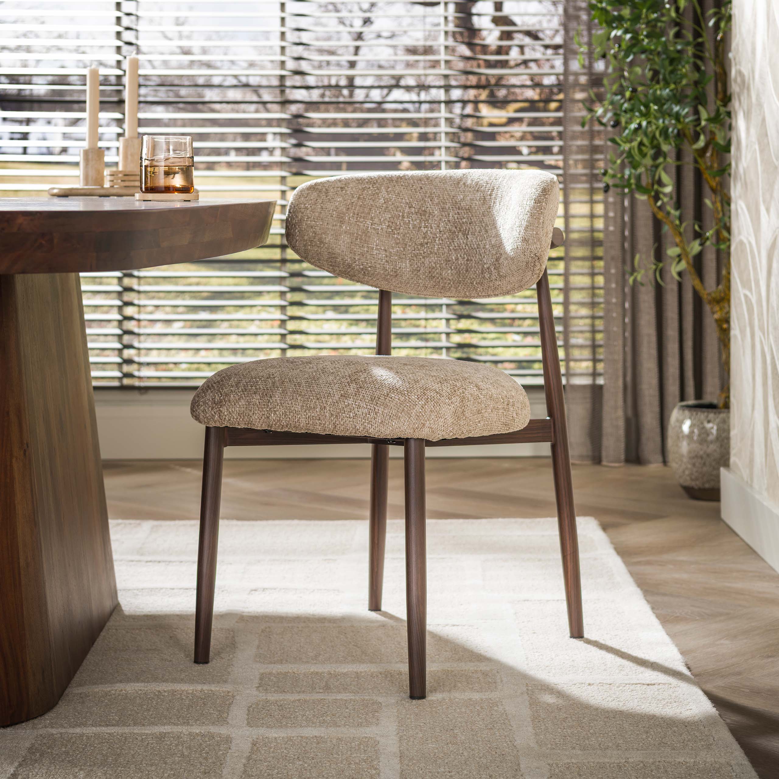 Japandi eetkamerstoel Noa Zand