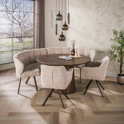 Eetkamerbank Raster rond 2DLG