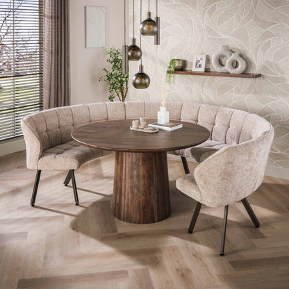 Eetkamerbank Raster rond 3DLG