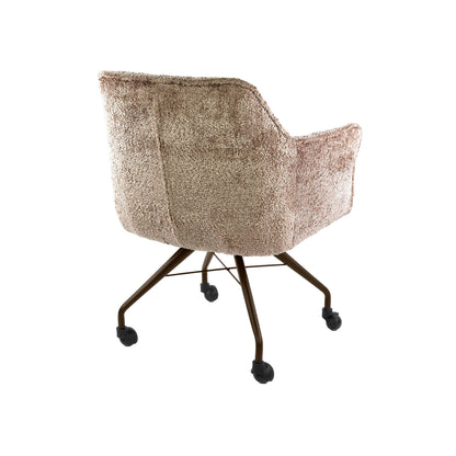 Armstoel met wielen Raster Zand - Industrieelinhuis.nl