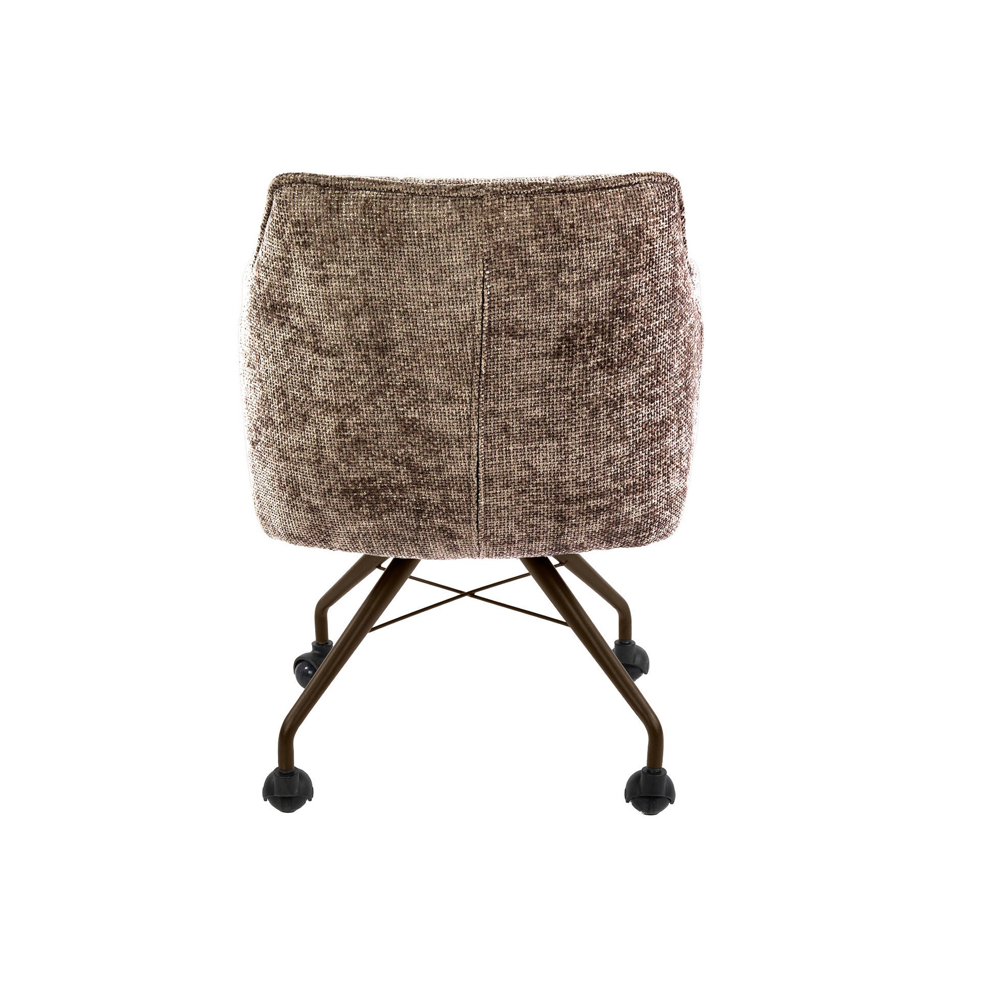 Armstoel met wielen Raster Lichtbruin - Industrieelinhuis.nl