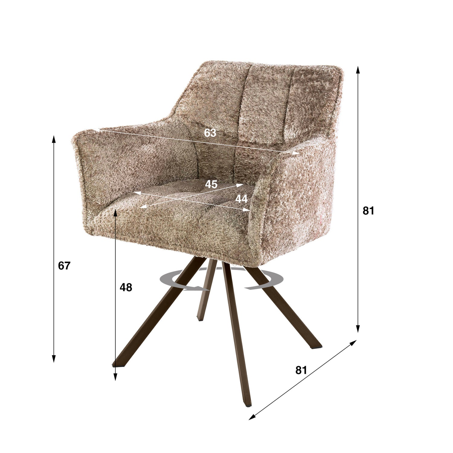 Armstoel Raster draaibaar VPE2 - Industrieelinhuis.nl