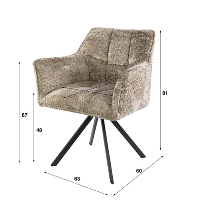 Armstoel Raster draaibaar (bestellen per 2) - Industrieelinhuis.nl