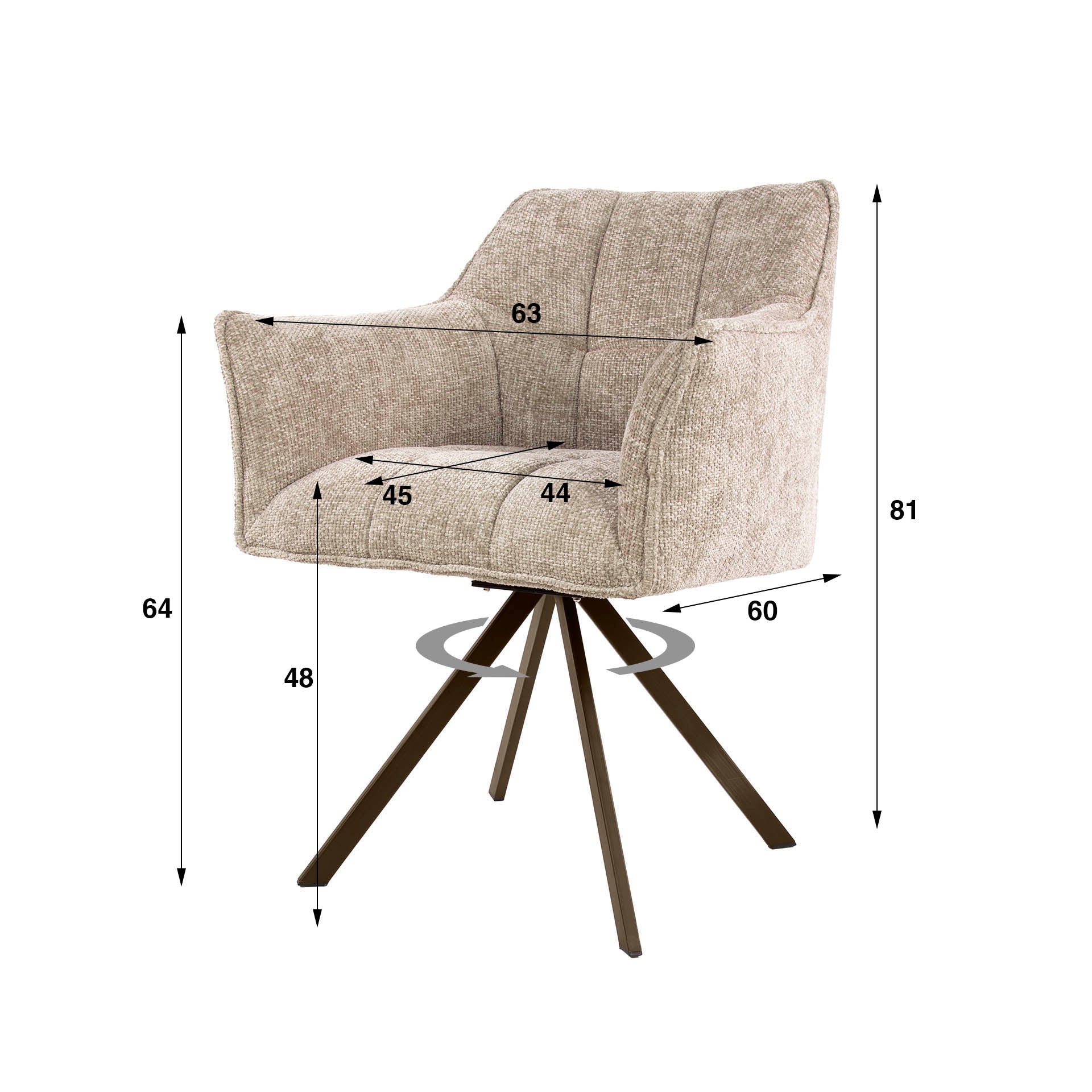 Armstoel Raster draaibaar VPE2 - Industrieelinhuis.nl